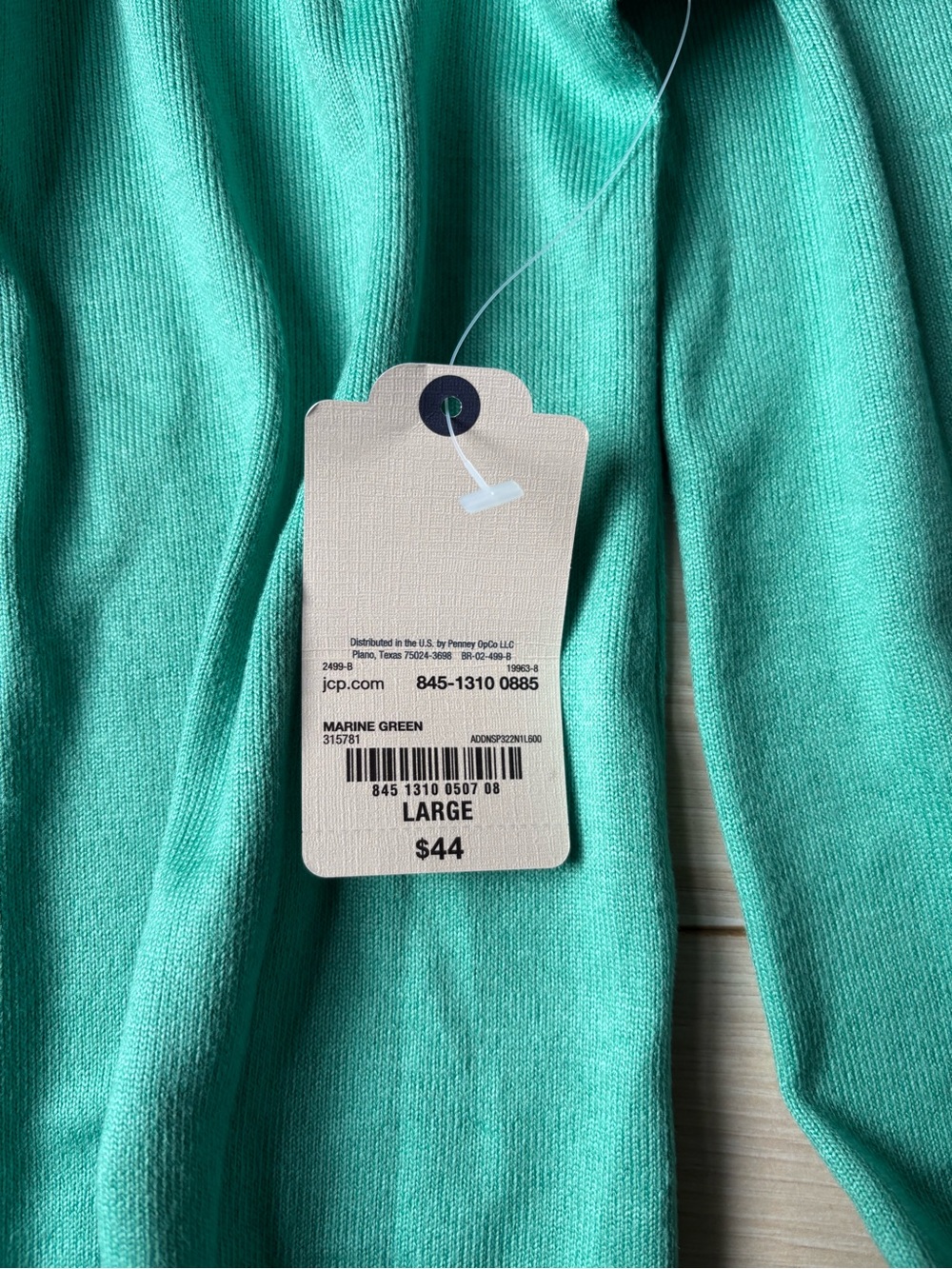 St John’s Bay Sweater Womens Large Green Cowl Neck Soft Knit Pullover Cozy NWT - Picture 5 of 7